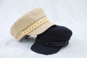 کلاه کاپیتانی کتان زنجیردار