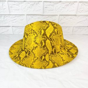 کلاه شاپو پوست ماری زرد